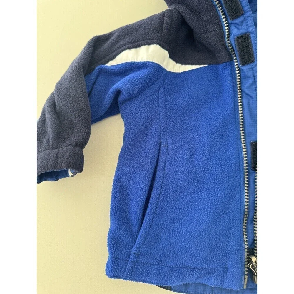 ZeroXposur  18m Infant Boys Winter Jacket blue black Reversible 2 in 1 fleece